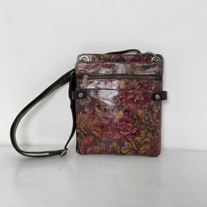 Patricia‎ Nash Crossbody  Multi Color Floral Leather Bag Small Messenger Purse